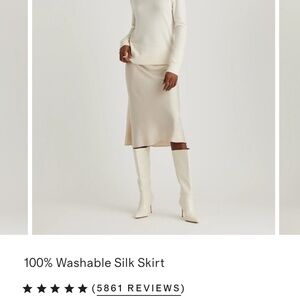 Quince 100% Washable Silk Skirt, size Medium